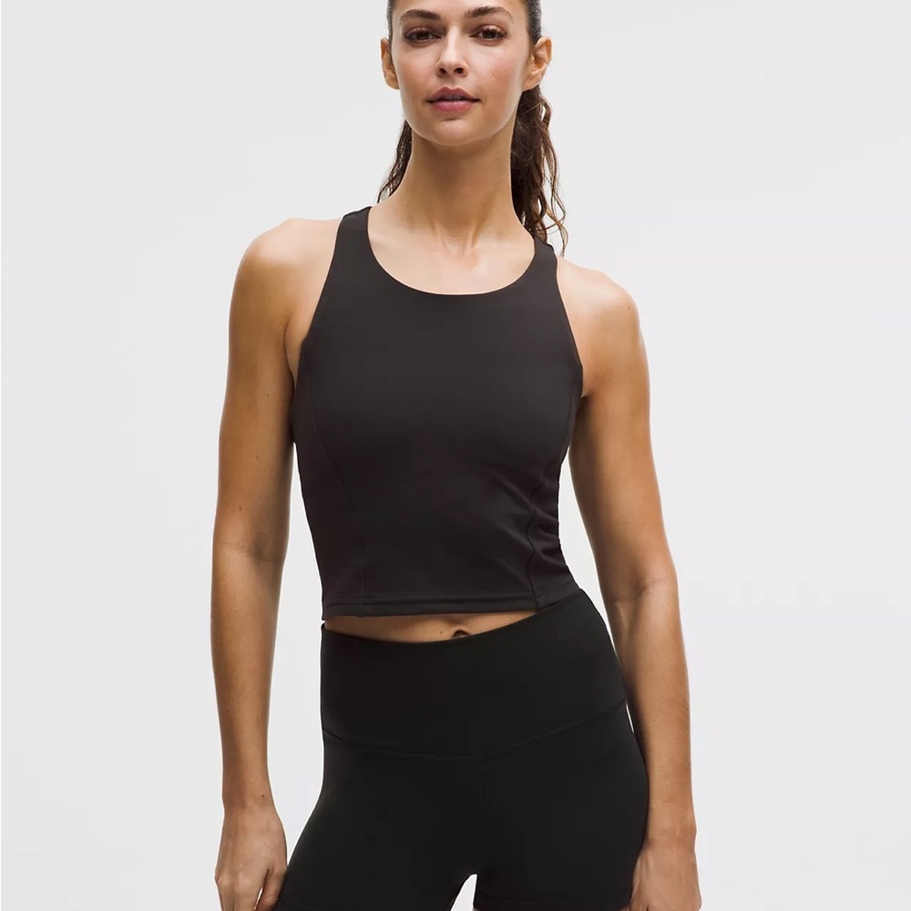 Lululemon Women’s Black Racerback Tank Top Bra Size 10